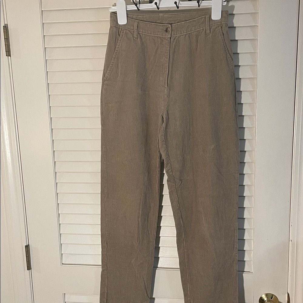 Woolrich Women's Straight Leg Corduroy Pants in Taupe
